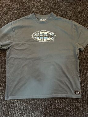 Hurley Slate Blue Short-Sleeve Tee with Center Graphic NWOT